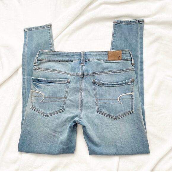 American Eagle Jegging stretch jeans light blue denim 4 - Picture 7 of 8
